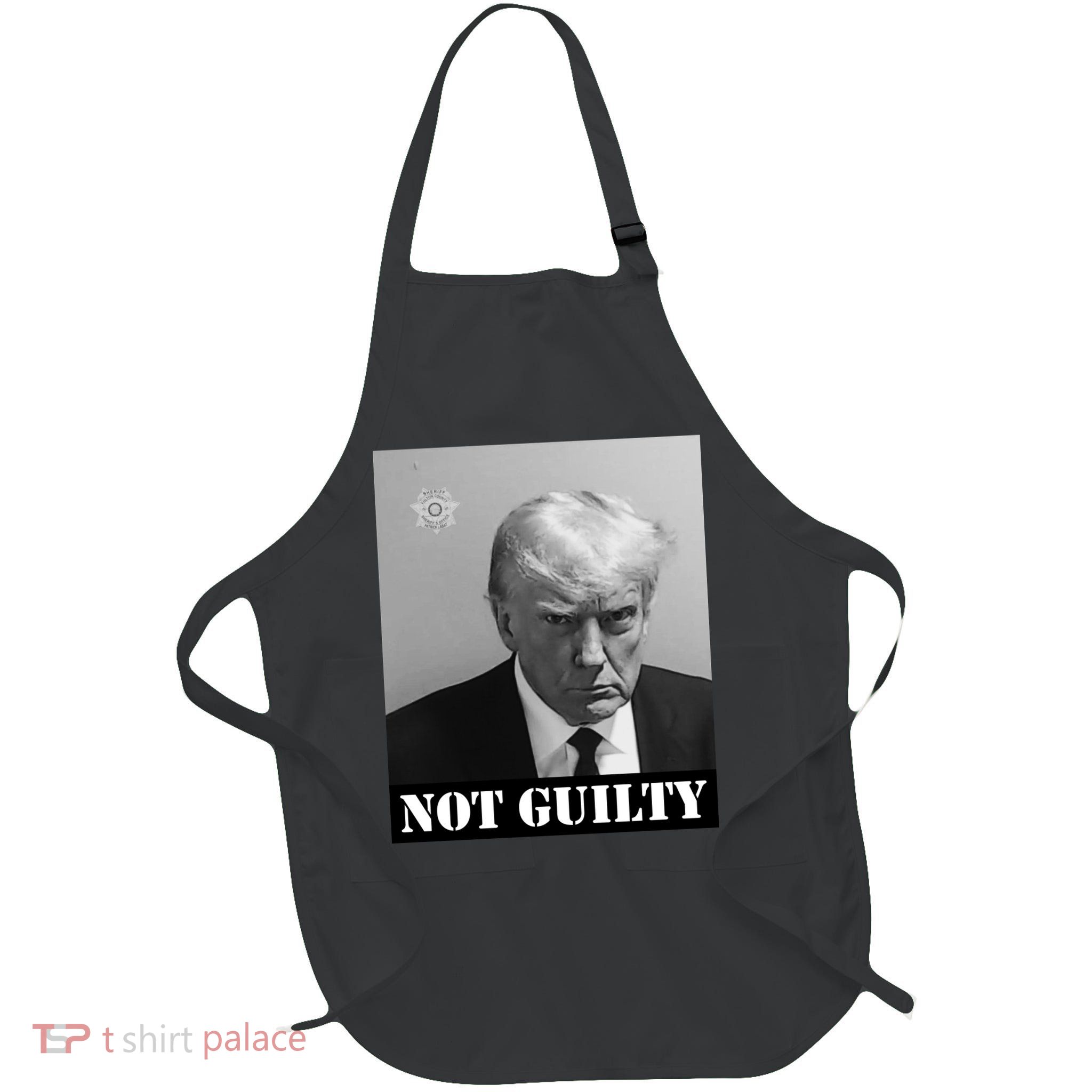 Donald Trump Not Guilty Mugshot Full-Length Apron With Pockets
