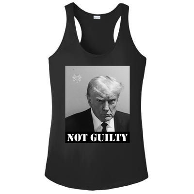 Donald Trump Not Guilty Mugshot Ladies PosiCharge Competitor Racerback Tank