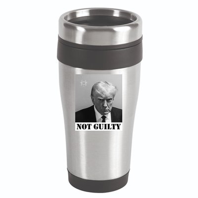 Donald Trump Not Guilty Mugshot 16oz Travel Tumbler