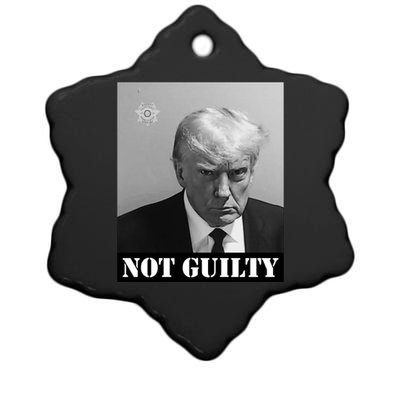 Donald Trump Not Guilty Mugshot Ceramic Star Ornament