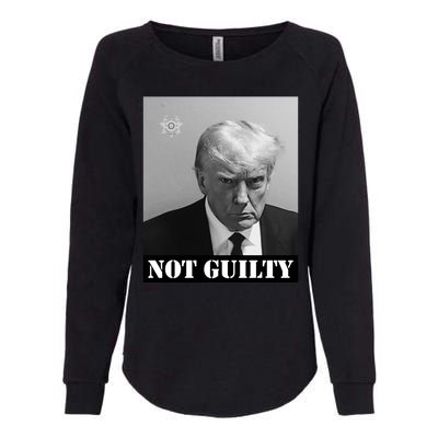 Donald Trump Not Guilty Mugshot Womens California Wash Sweatshirt