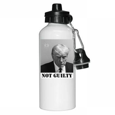 Donald Trump Not Guilty Mugshot Aluminum Water Bottle