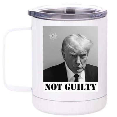 Donald Trump Not Guilty Mugshot 12 oz Stainless Steel Tumbler Cup