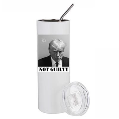 Donald Trump Not Guilty Mugshot Stainless Steel Tumbler