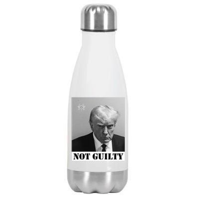 Donald Trump Not Guilty Mugshot Stainless Steel Insulated Water Bottle