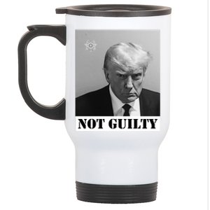 Donald Trump Not Guilty Mugshot Stainless Steel Travel Mug