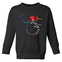 Dialysis Technician Nurse Heartbeat awareness Toddler Sweatshirt