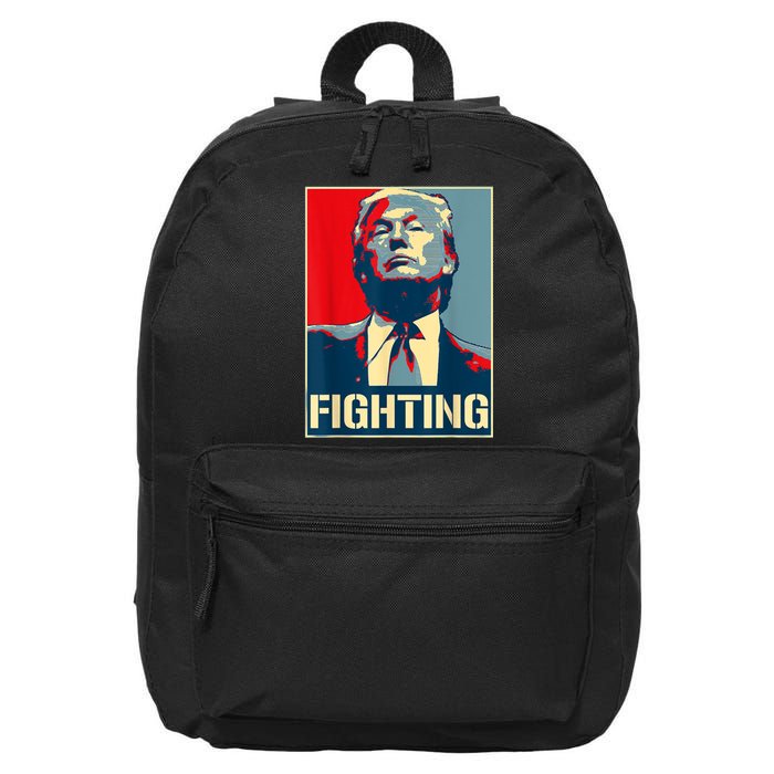 Donald Trump Never Stop Fighting To Save America 16 in Basic Backpack