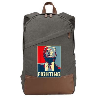 Donald Trump Never Stop Fighting To Save America Cotton Canvas Backpack