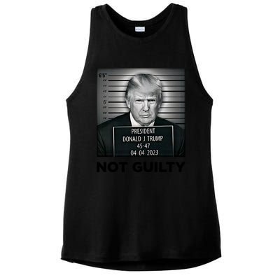 Donald Trump Not Guilty Free Trump Funny Pro Trump Suppor Ladies PosiCharge Tri-Blend Wicking Tank