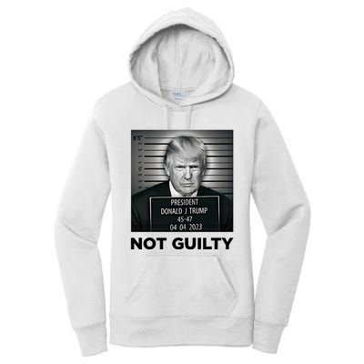 Donald Trump Not Guilty Free Trump Funny Pro Trump Suppor Women's Pullover Hoodie