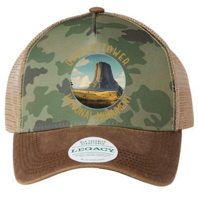 Devils Tower National Monument Distressed Circle Legacy Tie Dye Trucker Hat