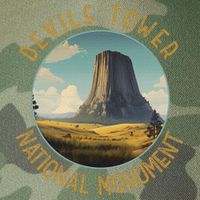 Devils Tower National Monument Distressed Circle Legacy Tie Dye Trucker Hat