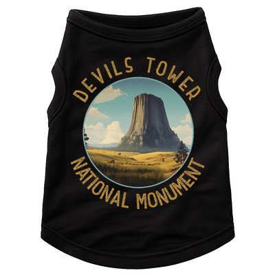 Devils Tower National Monument Distressed Circle Doggie Tank