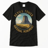 Devils Tower National Monument Distressed Circle Tall T-Shirt