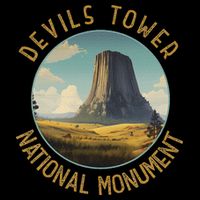 Devils Tower National Monument Distressed Circle Backpack