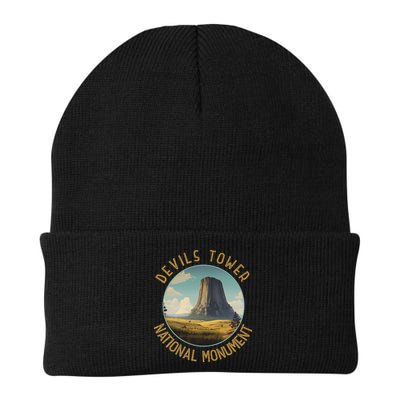 Devils Tower National Monument Distressed Circle Beanie