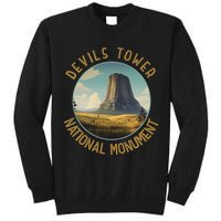 Devils Tower National Monument Distressed Circle Tall Sweatshirt