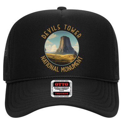 Devils Tower National Monument Distressed Circle Trucker Hat