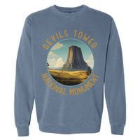 Devils Tower National Monument Distressed Circle Garment-Dyed Sweatshirt
