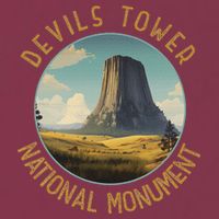 Devils Tower National Monument Distressed Circle 16oz Travel Tumbler