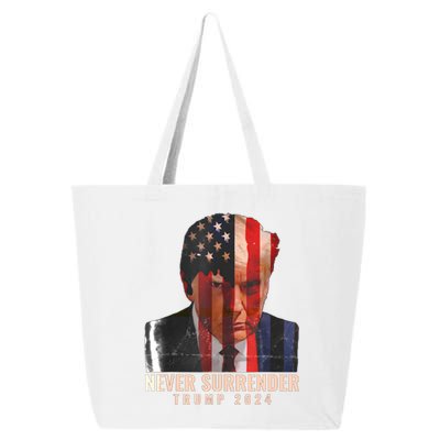 Donald Trump Never Surrender President 2024 Trump Mug Shot 25L Jumbo Tote