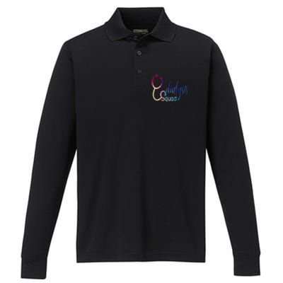 Dialysis Technician Nephrology Kidney Nurse Performance Long Sleeve Polo