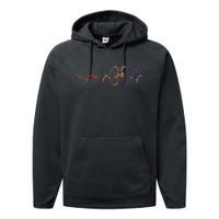 Dialysis Technician Nurse Kidney Heartbeat Awareness Performance Fleece Hoodie