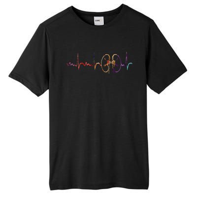 Dialysis Technician Nurse Kidney Heartbeat Awareness Tall Fusion ChromaSoft Performance T-Shirt