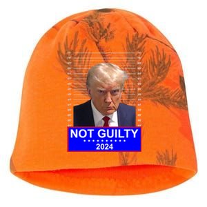 Donald Trump Not Guilty 2024 Mugshot Politcal Kati - Camo Knit Beanie