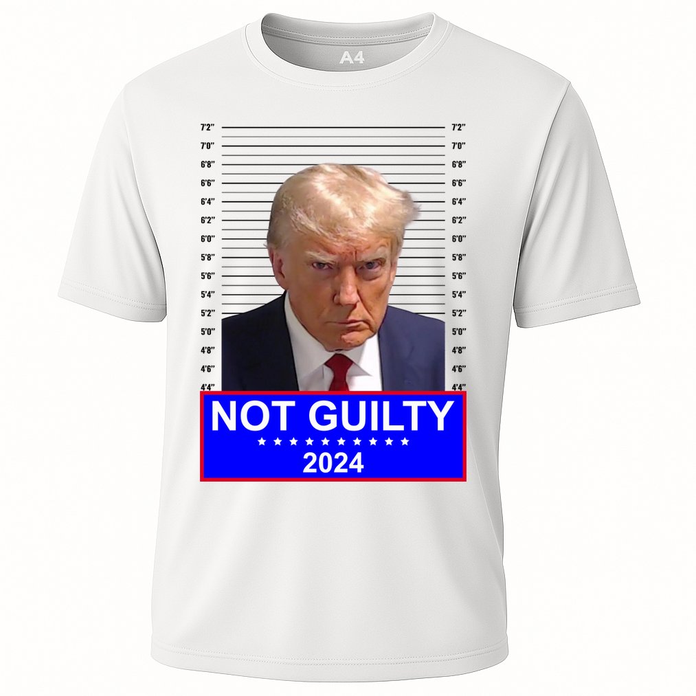 Donald Trump Not Guilty 2024 Mugshot Politcal Cooling Performance Crew T-Shirt