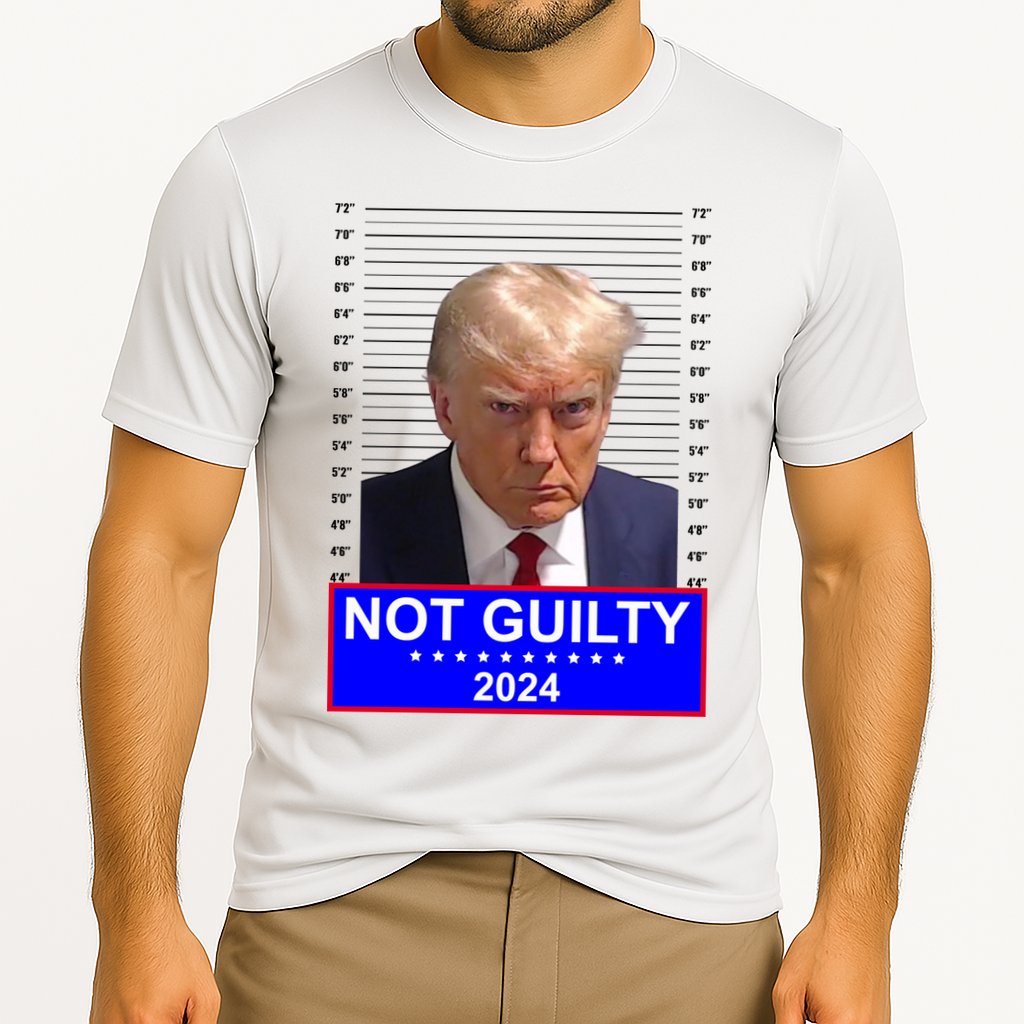 Donald Trump Not Guilty 2024 Mugshot Politcal Cooling Performance Crew T-Shirt