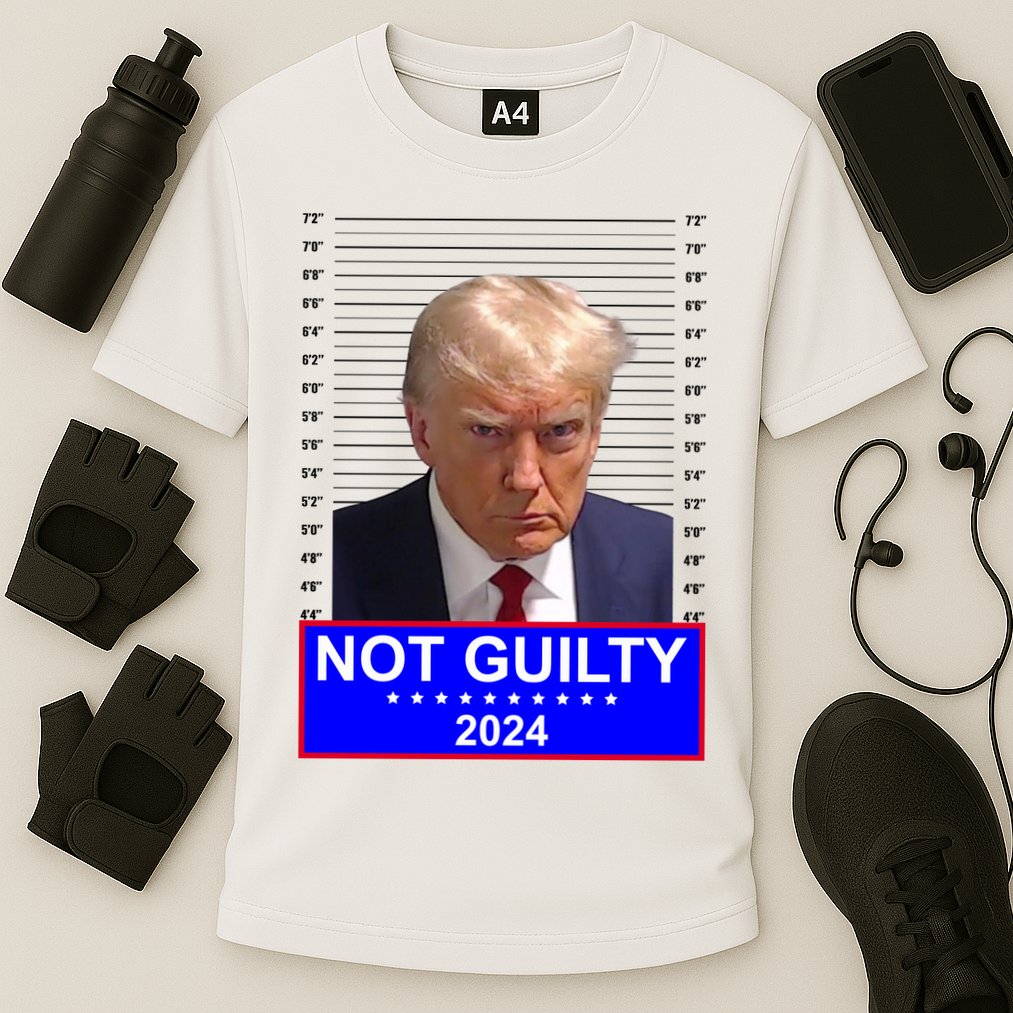 Donald Trump Not Guilty 2024 Mugshot Politcal Cooling Performance Crew T-Shirt