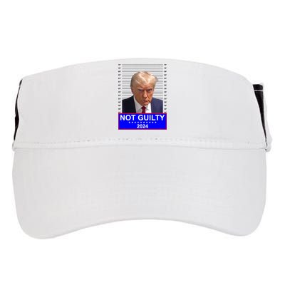 Donald Trump Not Guilty 2024 Mugshot Politcal Adult Drive Performance Visor