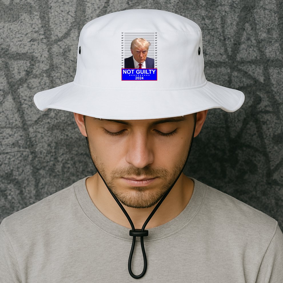 Donald Trump Not Guilty 2024 Mugshot Politcal Bucket Hat