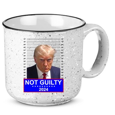 Donald Trump Not Guilty 2024 Mugshot Politcal 15oz Campfire Ceramic Mug