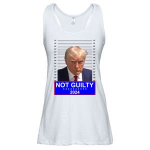 Donald Trump Not Guilty 2024 Mugshot Politcal Ladies Essential Flowy Tank