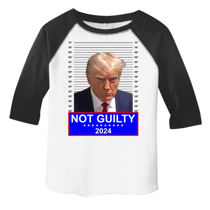 Donald Trump Not Guilty 2024 Mugshot Politcal Toddler Fine Jersey T-Shirt