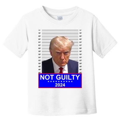 Donald Trump Not Guilty 2024 Mugshot Politcal Toddler T-Shirt