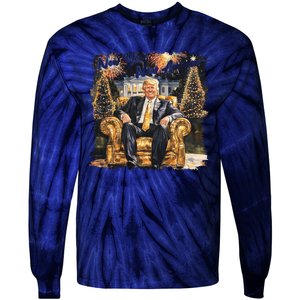 Donald Trump New Year New America 2025 Tie-Dye Long Sleeve Shirt