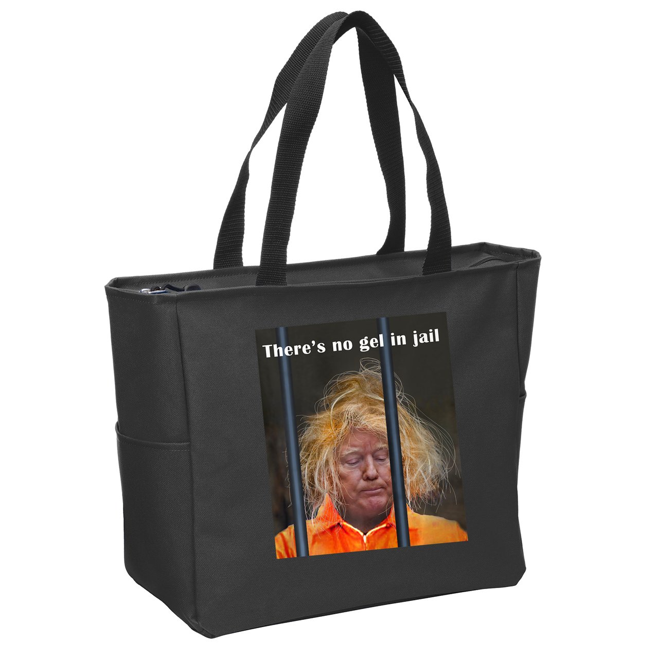Donald Trump No Gel In Jail Zip Tote Bag