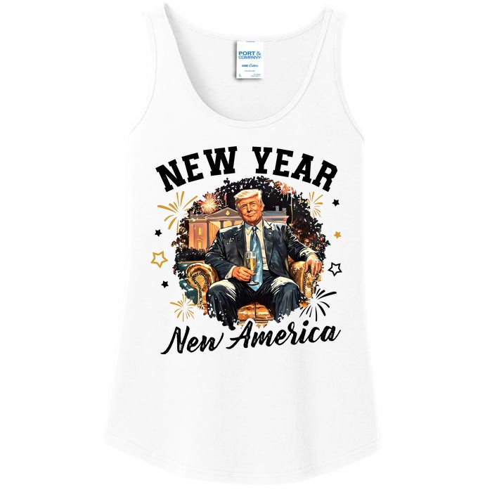 Donald Trump New New New America Ladies Essential Tank