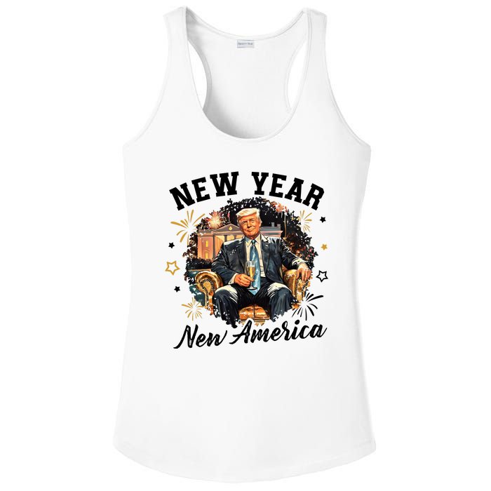 Donald Trump New New New America Ladies PosiCharge Competitor Racerback Tank