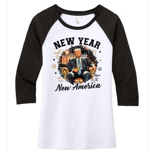 Donald Trump New New New America Women's Tri-Blend 3/4-Sleeve Raglan Shirt