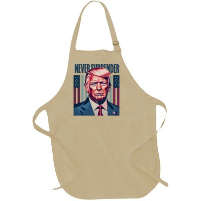 Donald Trump Never Surrender Full-Length Apron With Pockets