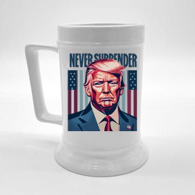 Donald Trump Never Surrender Beer Stein