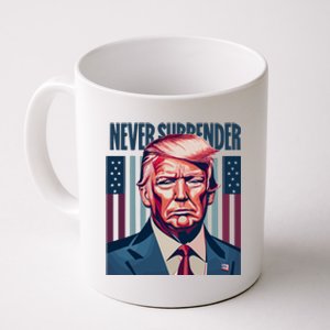 Donald Trump Never Surrender Coffee Mug