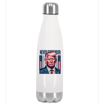 Donald Trump Never Surrender Stainless Steel Insulated Water Bottle