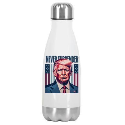 Donald Trump Never Surrender Stainless Steel Insulated Water Bottle