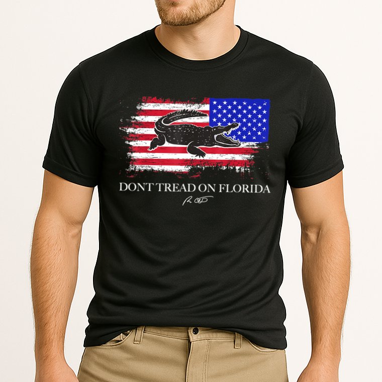 Dont Tread On Florida Governor Flag Alligator DeSantis 2021 Performance Shirt